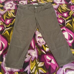 SLINK Curvy Fit Olive Green Jeans